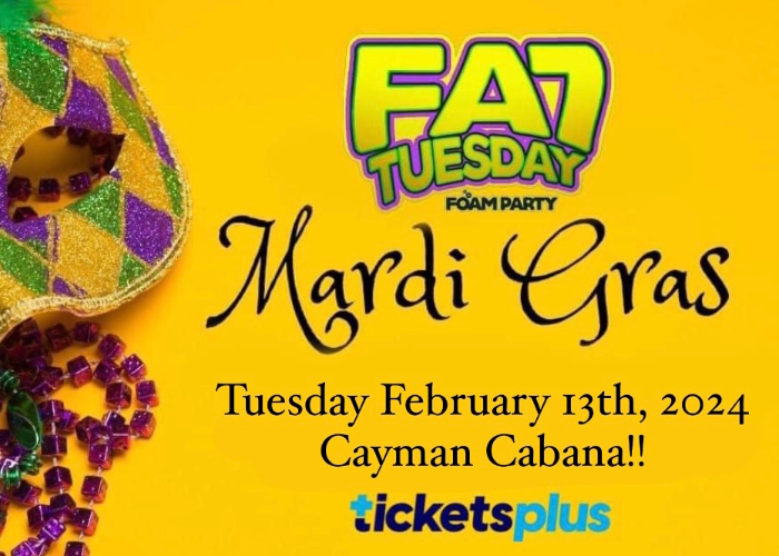 Bacardi & Corona presents: The 6th Annual Mardi Gras Fat Tuesday with The Biggest FOAM Party! Bacardi & Corona presents: The 6th Annual Mardi Gras Fat Tuesday with The Biggest FOAM Party!