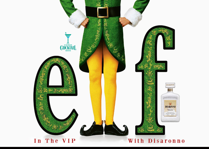 Elf in the VIP Cinema with Cocktails