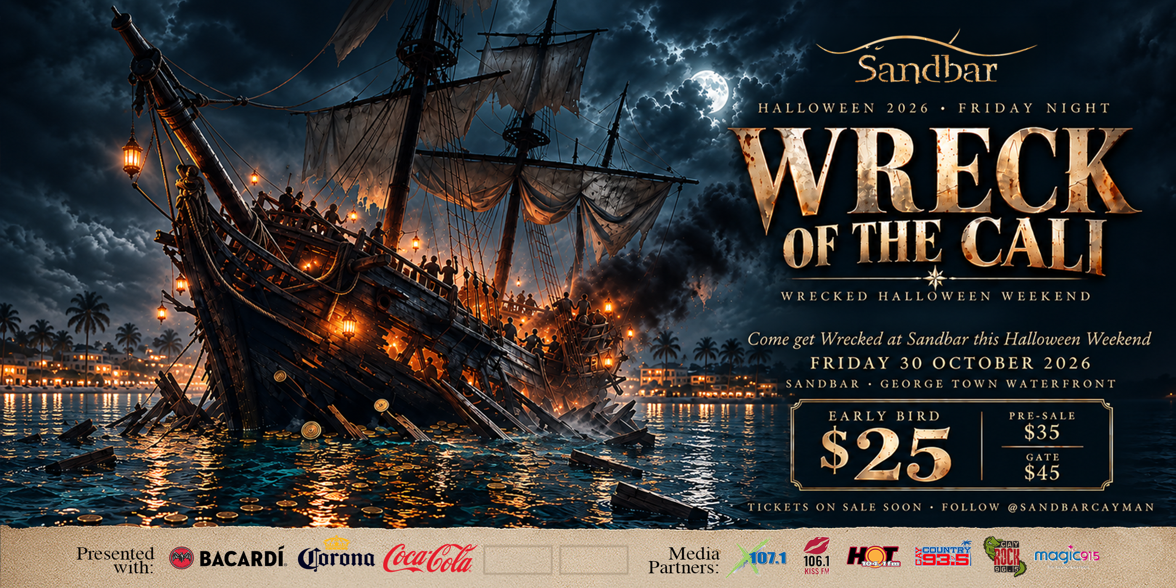 Wreck of the Cali (Sandbar's Wrecked Halloween Friday Night)